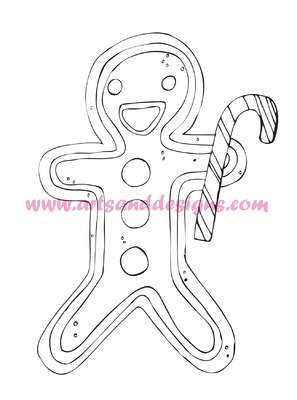 Click for more details of Gingerbread Man Digital Stamp (digital downloads) by Julie Lynes