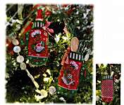 Click for more details of Gingerbread Mittens (cross stitch) by Blackberry Lane Designs