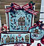 Click/tap for more details of Gingerbread Village (cross stitch) by Quaint Rose Needlearts