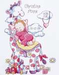 Click for more details of Giraffe Baby Girl Sampler (cross stitch) by Design Works