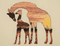 Click for more details of Giraffe Silhouette (cross stitch) by maia