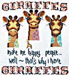 Click/tap for more details of Giraffes Make Me Happy (cross stitch) by Perrette Samouiloff