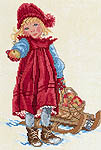 Click for more details of Girl with Sledge (cross stitch) by Eva Rosenstand