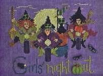 Click for more details of Girls Night Out (cross stitch) by Just Another Button Company