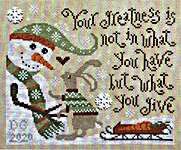 Click for more details of Give Greatly (cross stitch) by Silver Creek Samplers