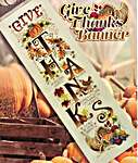 Click/tap for more details of Give Thanks Banner (cross stitch) by Stoney Creek