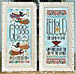 Click/tap for more details of Glad Tidings (cross stitch) by Lindy Stitches