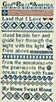 Click/tap for more details of God Bless America (cross stitch) by Erica Michaels