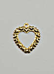 Click for more details of Gold Open Heart Charm (beads and treasures) by Birdhouse Enterprise