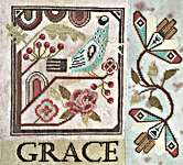 Click/tap for more details of Grace (cross stitch) by The Artsy Housewife