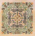 Click/tap for more details of Green Damsel (cross stitch) by Ink Circles