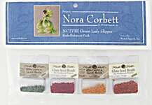 Click/tap for more details of Green Lady Slipper Embellishment Pack (beads and treasures) by Nora Corbett