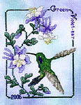 Click for more details of Green Violet-ear Hummingbird (cross stitch) by Crossed Wing Collection