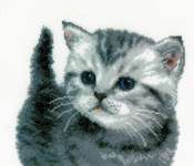 Click for more details of Grey Tiger Kitten (cross stitch) by Vervaco