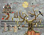 Click for more details of Grimm, Glum and Gloom On Halloween (cross stitch) by Glendon Place