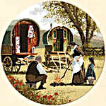 Click/tap for more details of Gypsy Caravan (cross stitch) by John Clayton