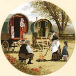 Click for more details of Gypsy Caravans (cross stitch) by John Clayton