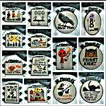 Click/tap for more details of Halloween Book 2022 (cross stitch) by Twin Peak Primitives