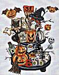 Click for more details of Halloween Candy Shelf (cross stitch) by Les Petites Croix de Lucie