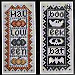 Click/tap for more details of Halloween Duo (cross stitch) by Hinzeit