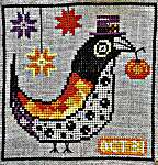 Click for more details of Halloween Folk Bird (cross stitch) by Yasmin's Made with Love