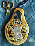 Click/tap for more details of Halloween In A Lightbulb (cross stitch) by Romy's Creations