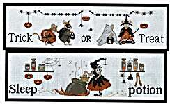 Click/tap for more details of Halloween Life (cross stitch) by Serenita di Campagna