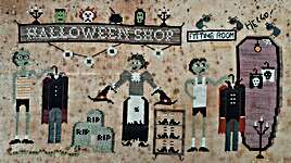 Click for more details of Halloween Shop  (cross stitch) by Fairy Wool in The Wood
