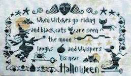 Click for more details of Halloween (the moon laughs) (cross stitch) by Barbara Ana Designs