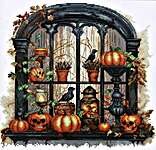 Click for more details of Halloween Window (cross stitch) by Les Petites Croix de Lucie