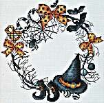 Click/tap for more details of Halloween Wreath (cross stitch) by Les Petites Croix de Lucie