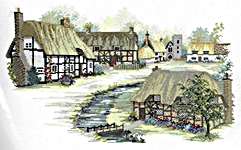 Click for more details of Hampshire Village (cross stitch) by Rose Swalwell