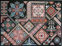 Click/tap for more details of Hanky Pysanky (cross stitch) by Ink Circles
