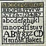 Click for more details of Hannah Baker 1803 Sampler (cross stitch) by The Sampler House