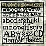 Click/tap for more details of Hannah Baker 1803 Sampler (cross stitch) by The Sampler House