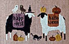 Click/tap for more details of Happiest Halloween (cross stitch) by Thistles