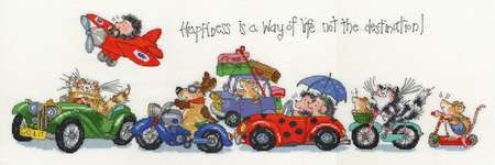 Click for more details of Happiness is a Way of Life (cross stitch) by Bothy Threads