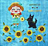 Click/tap for more details of Happiness Is Sunflowers (cross stitch) by Rosie and Me