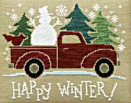 Click for more details of Happy Winter Truck (cross stitch) by Stoney Creek