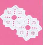 Click/tap for more details of Hardanger Candle Rings with Squares (hardanger) by Permin of Copenhagen