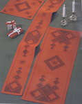 Click for more details of Hardanger Christmas Table Mats in Red (hardanger) by Permin of Copenhagen