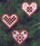 Click for more details of Hardanger Christmas Tree Hearts (hardanger) by Permin of Copenhagen