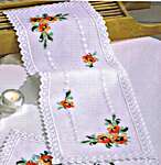 Hardanger Poppy Table Runner