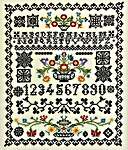 Click/tap for more details of Harewood House Sampler (cross stitch) by Rosewood Manor