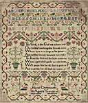 Click/tap for more details of Harriet Charlesworth Sampler 1822 (cross stitch) by The Wishing Thorn