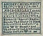 Click for more details of Harriet Hazlin Sampler - 1869 (cross stitch) by The Sampler House