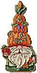 Click/tap for more details of Harvest Pumpkin Gnome (cross stitch) by Mill Hill
