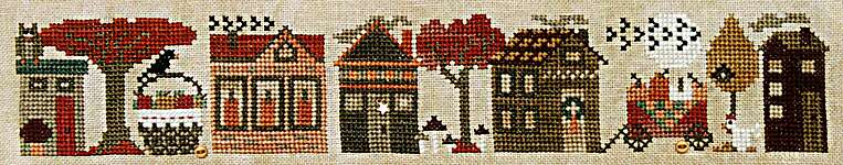 Click for more details of Harvest Tiny Town (cross stitch) by Heart in Hand