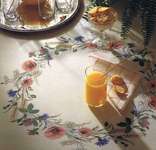 Click/tap for more details of Harvest Wreath Table Cover (cross stitch) by Eva Rosenstand