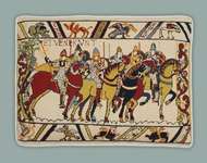 Click for more details of Hastings "William Rides to War" (tapestry) by Glorafilia